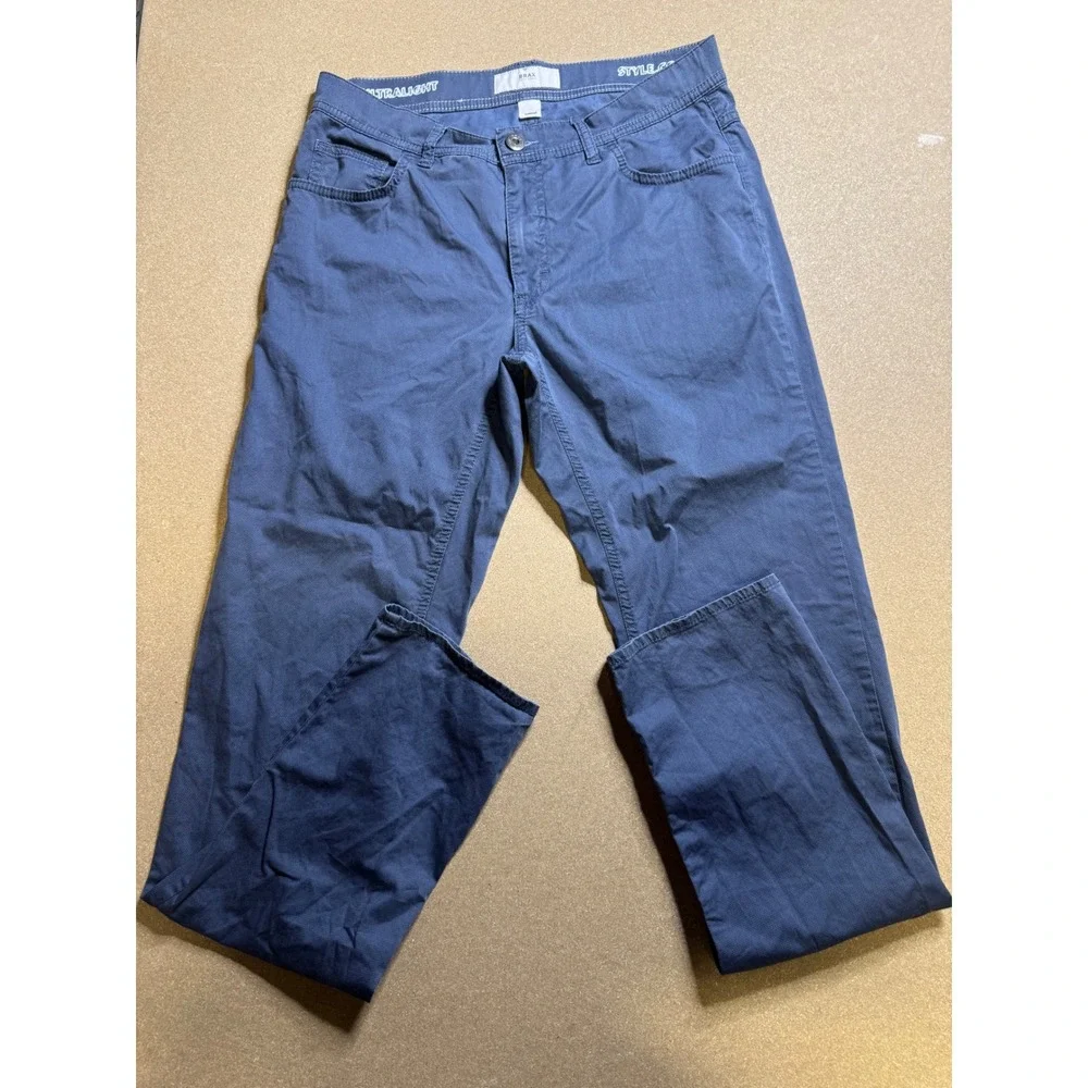 BRAX Style Cooper Mens Blue‎ Ultralight Comfort Fit Casual Pants 31/34